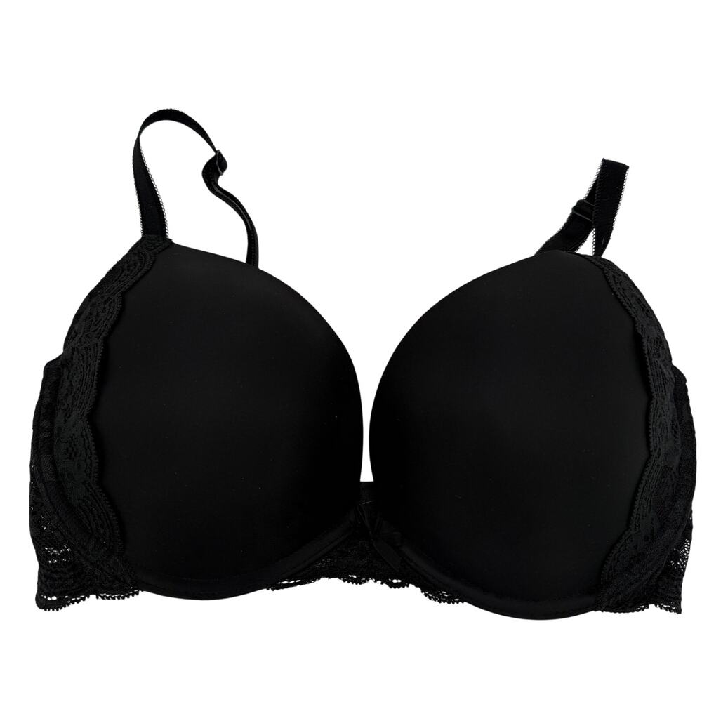 Victoria's Secret Dream Angel Black Lace Push-Up Bra Size 32DDD